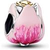 The Charmery Ciondolo a forma di tulipano primaverile, in argento 925, compatibile con braccialetti Pandora, Trollbeads, Chamilia, Biagi e molti altri braccialetti con ciondoli del Regno Unito.