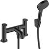 hansgrohe Vernis Blend Rubinetteria 2 fori bordo vasca con deviatore e doccetta Vernis Blend Vario, nero opaco, 71461670