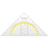 Westcott Goniometro 14 cm | Goniometro trasparente in plastica infrangibile con scala gialla | Scala tecnica e goniometro per scuola, università o ufficio | E-10132 00