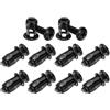 M METERXITY 10-Pack M8 x 21 Set Di Ancore Per Porte Cave, Dadi A Petalo Con Espansione Per Pareti Cave/Rivestimenti In Alluminio/Tubi In Acciaio/Lamiere Di Ferro/Pannelli In Plastica [Nero]