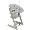 Stokke Sedia Tripp Trapp di Stokke (Glacier Green) con Newborn Set (Grigio) - Per neonati fino a 9 kg - Confortevole, sicuro e facile da usare