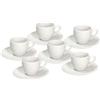 Tognana Confezione 6 tazze caffè con piattino Golf Porcellana Bianco Linea Golf GF085010000 di Tognana