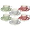 Tognana Confezione 6 tazze caffè cn piatto cc 80 Petra New Bone China Multicolor Linea Iris IR68501M201 di Tognana