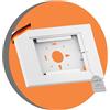 PureMounts® supporto per tablet con custodia in acciaio bloccabile per iPad 5/6/7/8/9/ IPad Air 9.7/ 10.5/10.9/ IPad Air 9.7/10.5/11 e Samsung Tab A 10.1 (2019)/ Tab A7/S6 Lite 10.4, bianco