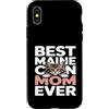 Cat Lover Mom Motherhood Custodia per iPhone X/XS La migliore mamma del Maine Coon di sempre Cat Mama Pride Love