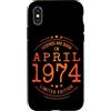 Jahrgang 1974 Geboren Limited für Damen Custodia per iPhone X/XS Compleanno Aprile 1974 Limited Edition Vintage Birthday