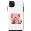 Cute Kawaii Axolotl Drinks Boba Bubble T Custodia per iPhone 11 Pro Max Carino Axolotl Kawaii Anime Bere Bubble Tea Ragazza Bambini