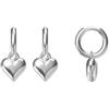 Sanico BJT227 ORECCHINI HOOP HEART STAINLESS STEEL