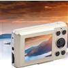 EIMSOAH Videocamera Digitale da 16 MP Videocamera con Zoom 16X HD 720P 30 FPS, Piccola Fotocamera Portatile, Schermo da 2,4 Pollici, Mini Videocamera, per Avventure e Viaggi (Oro)