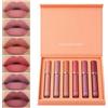 SPORTEON Rossetto Liquido Set, 6 PCS Kit lucidalabbra opaco, regalo per cosmetici a lunga durata impermeabile (02)