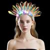 TNSLAND Fascia Luminosa Donna LED, Cerchietto Luminoso Festa Discoteca, Fascia LED Tre Modalità Luce, Accessorio Capelli Luminoso Carnevale Capodanno Party, Ideale Tua Ragazza, Sorella Migliore Amica