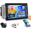 Hikity DAB/DAB+ 2+64G Android 15 Autoradio per VW Golf 5 6 Passat Polo Tiguan Touran Caddy Skod CarPlay Android Auto Wireless Schermo 7 Auto Radio Bluetooth Mirror Link GPS WiFi FM RDS SWC EQ