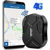 TKMARS GPS Tracker per Auto 4G, Localizzatore gps con App Magnete Potentevehicle Tracker Tecnologia di Posizionamento Preciso Dual GPS/AGPS,Impermeabile Anti-smarrimento 5000mAh per Car/Bicicletta/Moto TK905