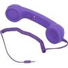 VBESTLIFE Retrò Telefono da 3,5mm, a Prova di Radiazione, Ricevitore per Telefono Cellulare Cablato, Altoparlante per Microfono per Tutti gli Smartphone e Computer con Jack da 3,5mm (PURPLE)