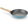 BRA Foodie A122218, Padella rotonda, universale, nera, Whitford QuanTanium, alluminio, acciaio, Vetroceramica, gas, alogena, induzione