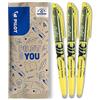 PILOT - Set di 3 FriXion Light - Evidenziatori Cancellabili in Colori fluorescenti - Giallo - Punta a scalpello per tratti fini o larghi.