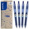 PILOT - Set di 4 B2P Gel - Penna a scatto e ricaricabile - Inchiostro gel per un comfort di scrittura ottimale - Begreen - Blu - Punta Media
