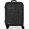 Pepe Jeans Eloise Valigia Media Nero 48x68x27 cm Rigido ABS Lucchetto a Combinazione Integrato 72L 3.48kg 4 Doppie Ruote Bagaglio a Mano di Joumma Bags