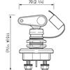 Quick Staccabatteria barca 140A DADI CROMATI Modello S14D chiave estraibil