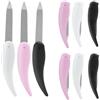 TNSLAND 9PCS Lime Unghie Pieghevoli Set Lima Doppia Faccia Metallo Resistente, Lime Portatili Tascabili per Manicure Pedicure Lime Piccole Richiudibili da Viaggio per Uomo Donna, Professionali Studio
