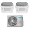 HISENSE CONDIZIONATORE HISENSE CASSETTA A 4 VIE DUAL SPLIT 12000+18000 BTU INVERTER 3AMW62U4RJC A++ R32