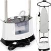 Venkillian Ferro da Stiro Verticale Professionale: Potente 1400W Vapore 6 Bar 12 Livelli di Temperatura Asse da Stiro Pieghevole Serbatoio da 1,6L per Casa Hotel e Piccole Attività