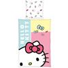 Herding, Biancheria da Letto Hello Kitty, Federa Circa 80 x 80 cm, Copripiumino Circa 135 x 200 cm, Con Cerniera e Motivo Reversibile, 100% Cotone/Renforcé