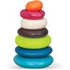 B. toys - Set di pietre da spremere e saltare One Two - Blocchi per bambini e anelli impilabili - 10 blocchi numerati e 5 anelli colorati - Giocattolo educativo