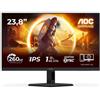 AOC 24G4ZRE 24" Full HD 1920x1080 LED Gaming Monitor Black Red Fast Response PC