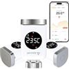 SALCAR Set da 3 Valvole Termostatiche TRV801W WIFI Termostato si Connettono Direttamente Compatibili con Amazon Alexa & Google Assistant Programmabili Tuya Smart Termostato, Nessun Gateway Richiesto