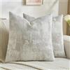 YSTELLAA Federe Cuscini Divano 45x45 2 Pezzi In Cashmere, Copricuscini Divano Morbido Resistenti, Copri Cuscini Con Cerniera Invisibile, Federa Cuscino Decorazione Per La Casa, Beige Bianco