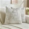 YSTELLAA Federe Cuscini Divano 40x40 2 Pezzi In Cashmere, Soggiorno Decorativo Copricuscini Divano, Federa Cuscino Morbido Con Cerniera Invisibile, Copricuscini Quadrati, Grigio Bianco