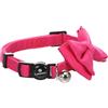 Flamingo Collare con Fiocco Flamingo Lomi - Fuchsia | Per Gatti di Taglia Normale | Regolabile: 20-35 cm x 10 mm x 2 mm - Elegante, Morbido e Sicuro