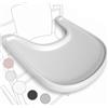 Babarta Vassoio per seggiolone compatibile con la sedia Stokke Tripp Trapp - non compatibile con piatti a ventosa - design ergonomico curvo, bianco opaco, senza BPA, facile da montare