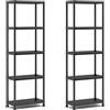 Keter Set da 2 Scaffali 60/5, Nero, 5 Ripiani, Portata massima 20 Kg ciascuno, 60x30x174H cm