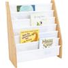 Humble Crew HumbleCrew Libreria Bambini Extra Large: Scaffale 6 Ripiani per Libri, Design Naturale/Bianco, Ideale per Camerette Spaziose e Letture Creative