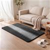 VOUNOT® Tappeto Morbido a Pelo Corto 80x150 cm, per Salotto e Camera da Letto, Lavabile in Lavatrice, con Doppio Sistema Antiscivolo, Stile Moderno, Antracite