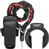 TRELOCK Lucchetto per telaio RS 480 AZ + catena da infilare ZR 355 100/6 con borsa da sella - apertura larga 70,7 mm