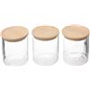 5 five simply smart 5five - set di 3 vasi di vetro ermetici da 350 ml