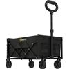 Outsunny 60L Festival Carrello, Pieghevole Ruote Carrello con Porta Ribaltabile, Nero | Aosom Italy