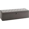 HOMCOM Cassapanca in Velluto140L con Seduta Ampia Imbottita, Capacità 240kg, Camera da Letto Soggiorno Ingresso, Grigio | Aosom Italy