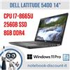 Dell Portatile Dell Latitude 5400 14" FHD 256GB SSD CPU i7-8665U 8GB DDR4 Windows 11