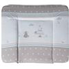 roba Materassino per Fasciatoio Indibär - per Bambini e Neonati - 85 x 75 cm - Morbido e Idrorepellente - Rivestito in PU - Motivo con Orsetti - Grigio
