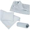 roba Set Regalo per Neonati Lil Planet - 3 Pezzi - Cuscino Piccolo a Maglia - Lenzuolo in Jersey - Coperta Lavorata in Maglia 80 x 80 cm - Materiale Biologico - 80% Cotone e 20% Poliestere - Azzurro