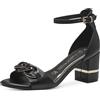 MARCO TOZZI Sandali Donna con Tacco Chiusi Dietro in Pelle, Nero (Schwarz), 38 EU