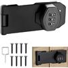 Kiuiom Serratura a Combinazione a 3 Cifre,Lucchetto a Combinazione con Viti,Password Hasp Locks,Password Meccanica Serratura per Porte Piccole Armadi Porta del Fienile Garage Giardino (Nero 1PC)