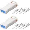The Lord of the Tools 2 Pezzi Connettore IPX7 A 4 Pin Con Contatti A Crimpare 04T-JWPF-VSLE-S Adatto Per Sensori Automobilistici