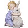 Arpimex Statuina Bimba con Coniglio Lavanda Resina H 21 cm