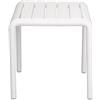 Moia Greenwood Tavolino 45 x 45 Cm in Polipropilene Bianco con Fibra di Vetro - Outdoor Design Moderno