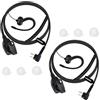 HYSHIKRA Auricolare di sicurezza a forma di G con PTT, cuffie radio leggere compatibili con Motorola GP300 DP1400 CP040 CLS1410 Walkie Talkie (nero, 2 PACK)